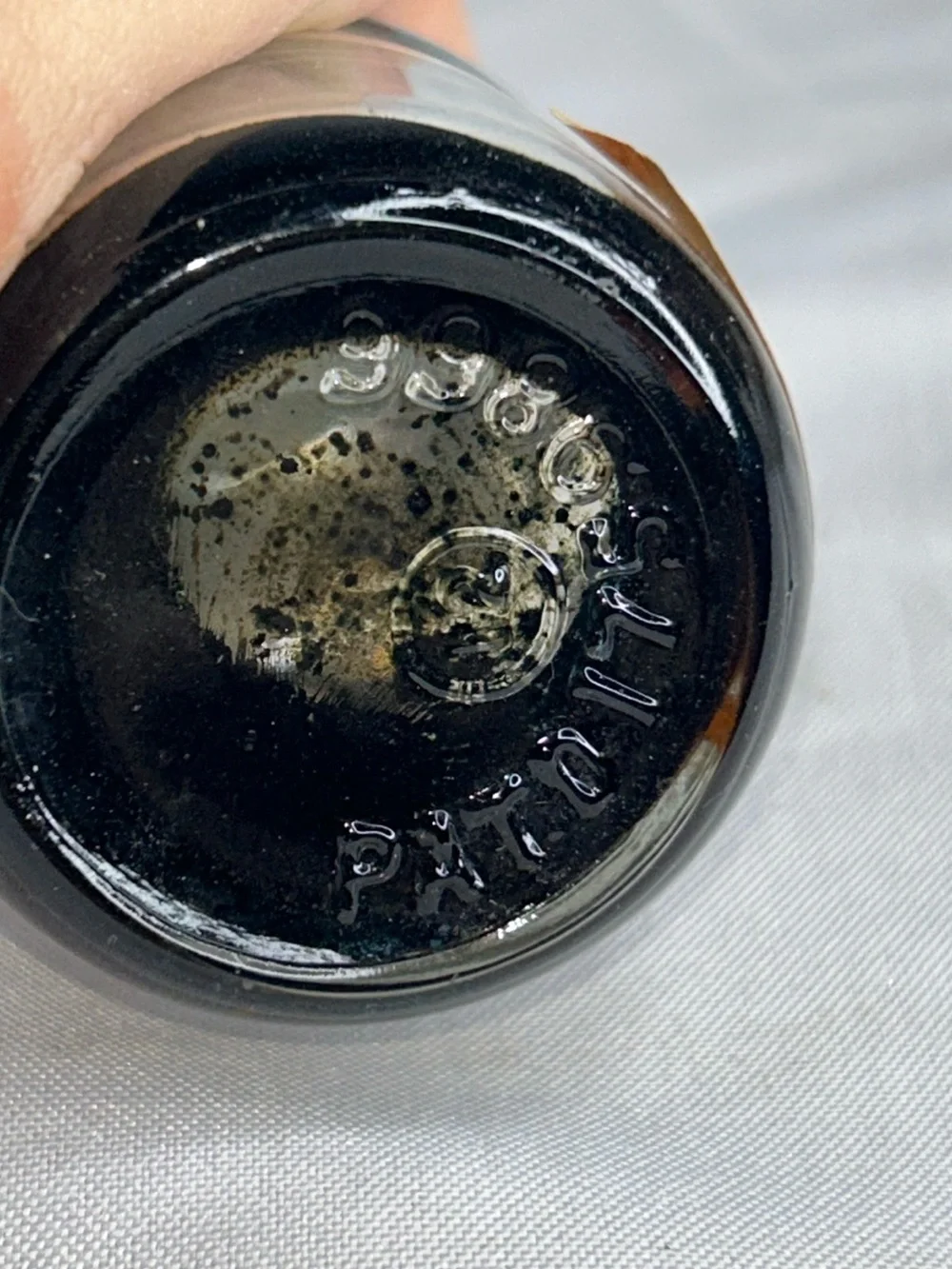 Vintage Ink well Ink jar with lid Schaefer Scrip permanent black ink antique